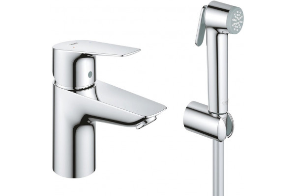 Смеситель Grohe Start Edge 2020 23773001 для раковины, с гигиеническим душем, однорычажный, хром