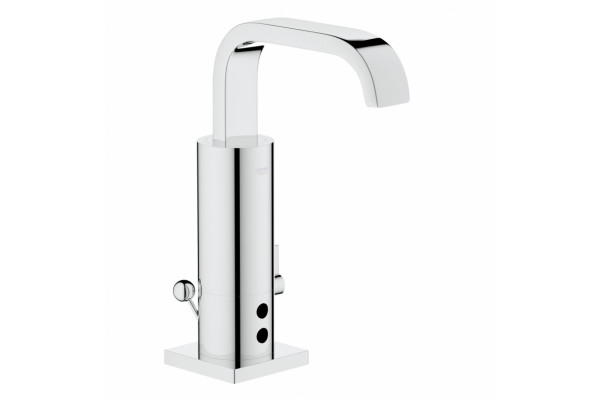 Смеситель для раковины GROHE Allure E с донным клапаном, 6 В, сенсорный, хром