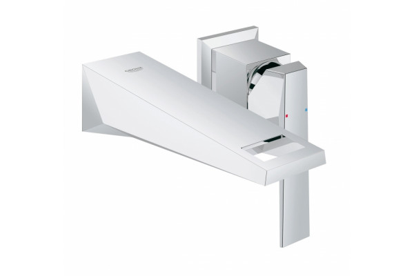 Смеситель для раковины GROHE Allure Brilliant на 2 отверстия, вынос 161 мм, однорычажный, хром