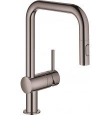 Смеситель Grohe Minta 32322A02 для кухонной мойки, темный графит, однорычажный, черный