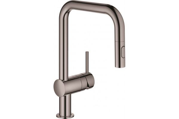 Смеситель Grohe Minta 32322A02 для кухонной мойки, темный графит, однорычажный, черный