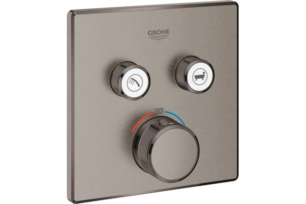 Термостат Grohe Grohtherm SmartControl 29124AL0 для ванны с душем, темный графит, термостат, черный
