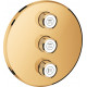 Переключатель потоков Grohe Grohtherm SmartControl 29122GL0 на три потребителя, холодный рассвет, нажимной, золото