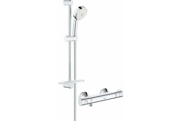 Душевой комплект Grohe Grohtherm 800 34558000 термостат + душевой гарнитур хром, штанга 7 см