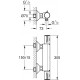 Душевой комплект Grohe Grohtherm 800 34558000 термостат + душевой гарнитур хром, штанга 7 см