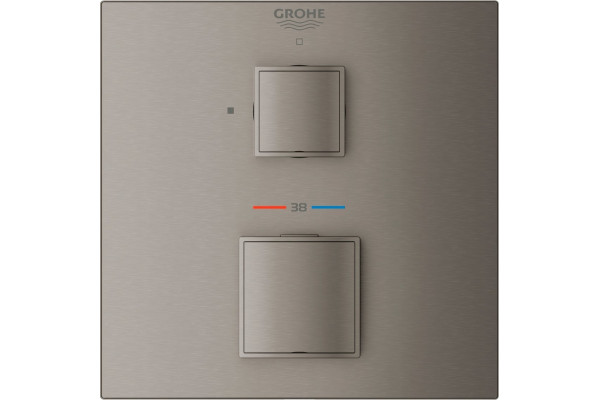 Термостат Grohe Grohtherm Cube 24153AL0 для душа, темный графит, термостат, сталь