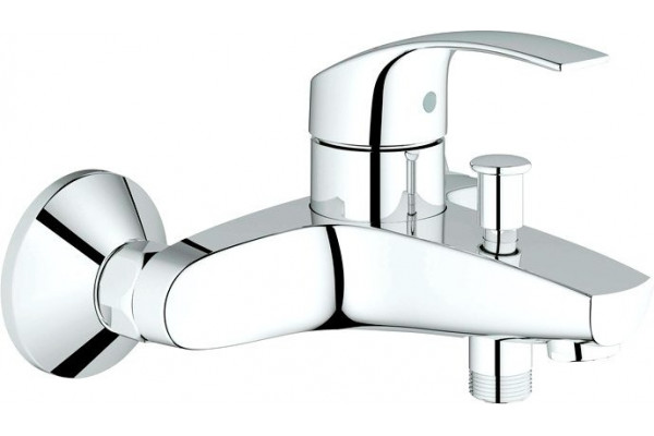 Душевой комплект Grohe Eurosmart 124458 для ванны с душем, хром, шланг пластиковый 175 см
