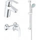 Душевой комплект Grohe Eurosmart 123576 для душа хром, шланг пластиковый 175 см