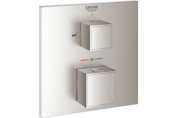 Термостат Grohe Grohtherm Cube 24155DC0 для ванны с душем, суперсталь, термостат