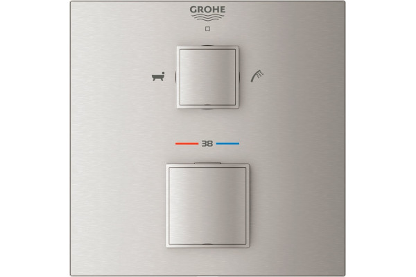 Термостат Grohe Grohtherm Cube 24155DC0 для ванны с душем, суперсталь, термостат