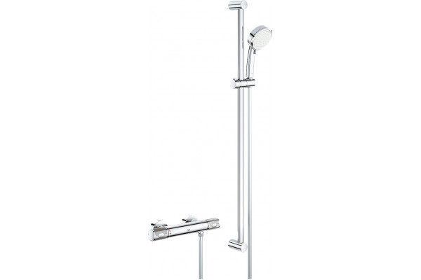 Душевой комплект Grohe Grohtherm 1000 Performance 34784000 хром шланг пластиковый 175 см, 2 режима