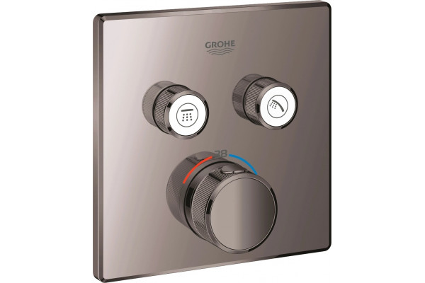 Термостат Grohe Grohtherm SmartControl 29124A00 для ванны с душем, темный графит, термостат, черный