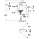 Смеситель Grohe Eurostyle Cosmopolitan 33614002 на борт ванны, хром, однорычажный, длина излива 14.5 см