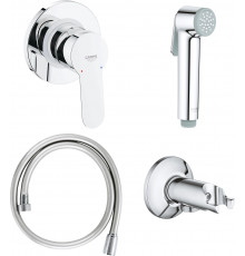 Гигиенический душ Grohe BauEdge 120508 со смесителем, С ВНУТРЕННЕЙ ЧАСТЬЮ, хром