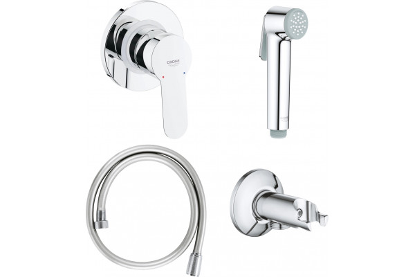 Гигиенический душ Grohe BauEdge 120508 со смесителем, С ВНУТРЕННЕЙ ЧАСТЬЮ, хром