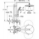 Душевая стойка Grohe Euphoria System 260 27473002 хром, штанга 120 см