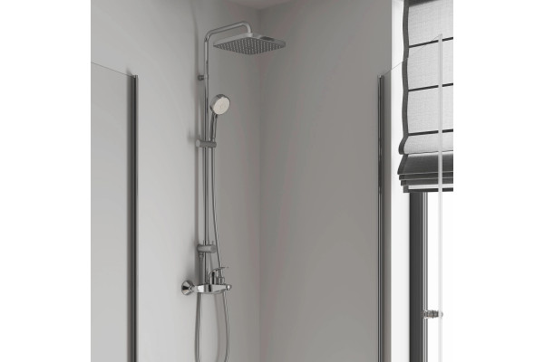 Душевая стойка Grohe Tempesta Cosmopolitan System 250 Cube 26693000 хром, штанга 126.1 см
