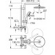 Душевая стойка Grohe Tempesta Cosmopolitan System 250 26670000 с термостатом, хром, штанга 116.7 см, шланг пластиковый 175 см