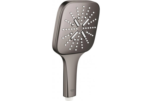 Душевая лейка Grohe Rainshower SmartActive 130 Cube 26582A00 темный графит цвет черный, штанга 24.2 см