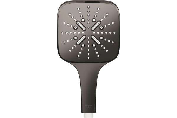 Душевая лейка Grohe Rainshower SmartActive 130 Cube 26582A00 темный графит цвет черный, штанга 24.2 см