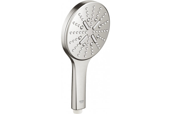 Душевая лейка Grohe Rainshower SmartActive 130 26574DC0 суперсталь штанга 24.2 см,  в современном стиле