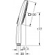 Душевая лейка Grohe Rainshower SmartActive 130 Cube 26582GN0 холодный рассвет золото, штанга 24.2 см