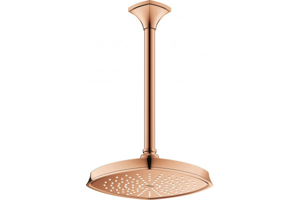 Верхний душ Grohe Rainshower Grandera 210 27974DA0 теплый закат цвет медь, штанга 7.4 см