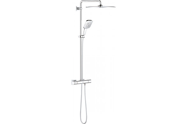 Душевая стойка Grohe Rainshower SmartActive 310 26652000 с термостатом, хром, штанга 115.3 см, шланг пластиковый 175 см