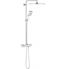 Душевая стойка Grohe Rainshower SmartActive 310 26649000 с термостатом, хром, штанга 115.3 см, шланг пластиковый 175 см