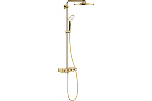 Душевая стойка Grohe Euphoria SmartControl System 310 Duo 26507GL0 с термостатом, холодный рассвет, золото, штанга 113.7 см