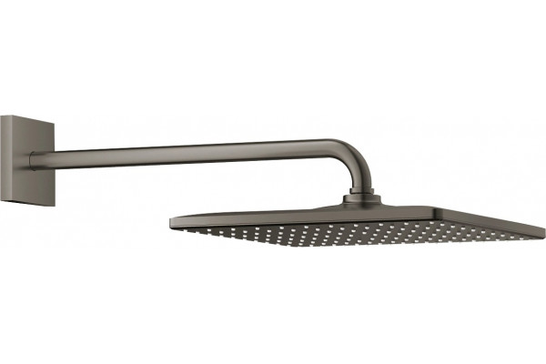 Верхний душ Grohe Rainshower Mono 310 Cube 26564AL0 темный графит цвет сталь, штанга 14.7 см