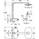 Душевая стойка Grohe Rainshower System SmartControl Duo 360 26250LS0 белая луна хром, штанга 112.6 см