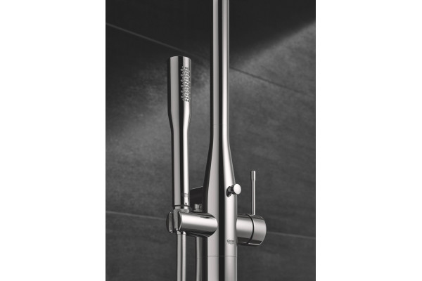 Душевая стойка Grohe Essence New 23741001 напольная, хром, штанга 229.8 см, шланг пластиковый 175 см