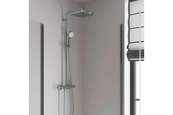 Душевая стойка Grohe Tempesta Cosmopolitan System 250 26689000 с термостатом, хром, штанга 116.7 см