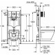 Комплект Grohe Solido 38950000 подвесной унитаз + инсталляция + кнопка цвет белый,  в современном стиле
