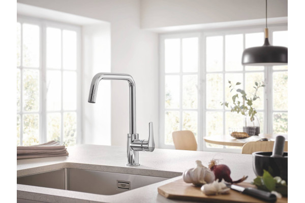 Смеситель Grohe Eurosmart 30567000 для кухонной мойки однорычажный, хром