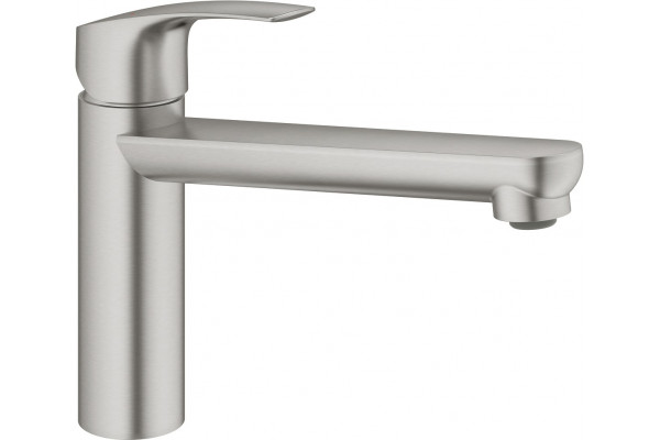 Смеситель Grohe Eurosmart 30463DC0 для кухонной мойки, суперсталь, однорычажный, высота излива 13.2 см