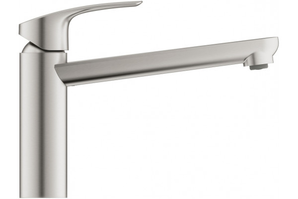 Смеситель Grohe Eurosmart 30463DC0 для кухонной мойки, суперсталь, однорычажный, высота излива 13.2 см