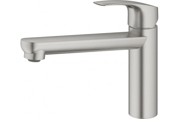 Смеситель Grohe Eurosmart 30463DC0 для кухонной мойки, суперсталь, однорычажный, высота излива 13.2 см