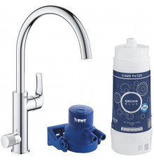 Смеситель Grohe Blue Pure Eurosmart 119708 для кухонной мойки, с фильтром, однорычажный, хром