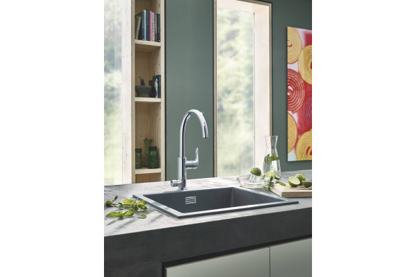 Смеситель Grohe Blue Pure Eurosmart 119708 для кухонной мойки, с фильтром, однорычажный, хром