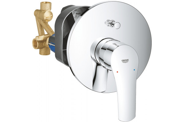 Смеситель Grohe Eurosmart 33305003 С ВНУТРЕННЕЙ ЧАСТЬЮ, для ванны с душем, однорычажный, хром