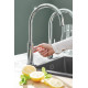 Кран Grohe Blue Pure 30387000 для кухонной мойки, хром, двухвентильный, длина излива 22.4 см