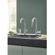 Кран Grohe Blue Pure 30387000 для кухонной мойки, хром, двухвентильный, длина излива 22.4 см