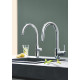 Кран Grohe Blue Pure 30387000 для кухонной мойки, хром, двухвентильный, длина излива 22.4 см