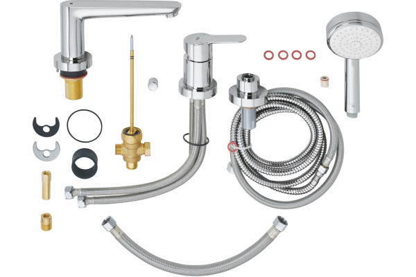 Смеситель Grohe BauEdge 2511700A на борт ванны, хром, однорычажный, длина излива 18.1 см