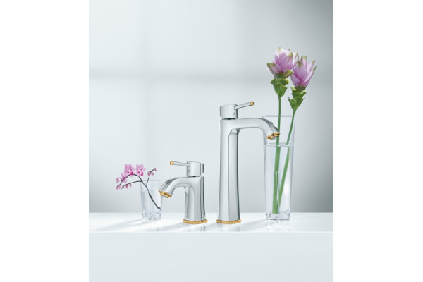 Смеситель для раковины Grohe Grandera, свободностоящий, однорычажный, хром/золото