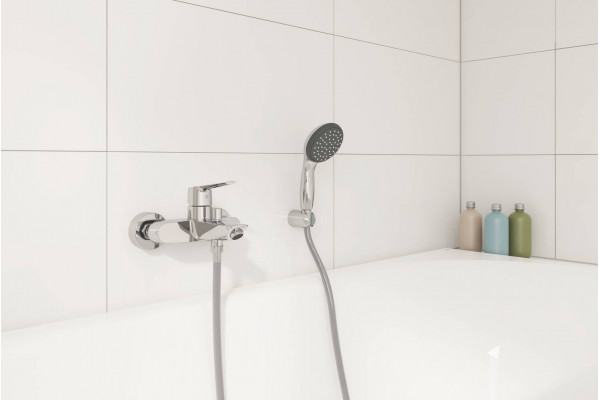Смеситель Grohe Start 2021 24206002 для ванны с душем, хром, однорычажный, длина излива 18.8 см