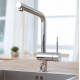Смеситель для кухонной мойки Grohe Minta с L-изливом, однорычажный, хром