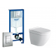 Комплект 3 в 1 инсталляция Grohe Rapid SL + Унитаз подвесной Owl 1975 Cirkel-H TOWLT190101 + кнопка хром в современном стиле